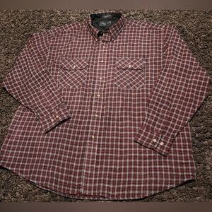 OUTDOOR EXCHANGE Button Down Plaid Long Sleeve Men's Flannel Shirt Sz.XXL EUC